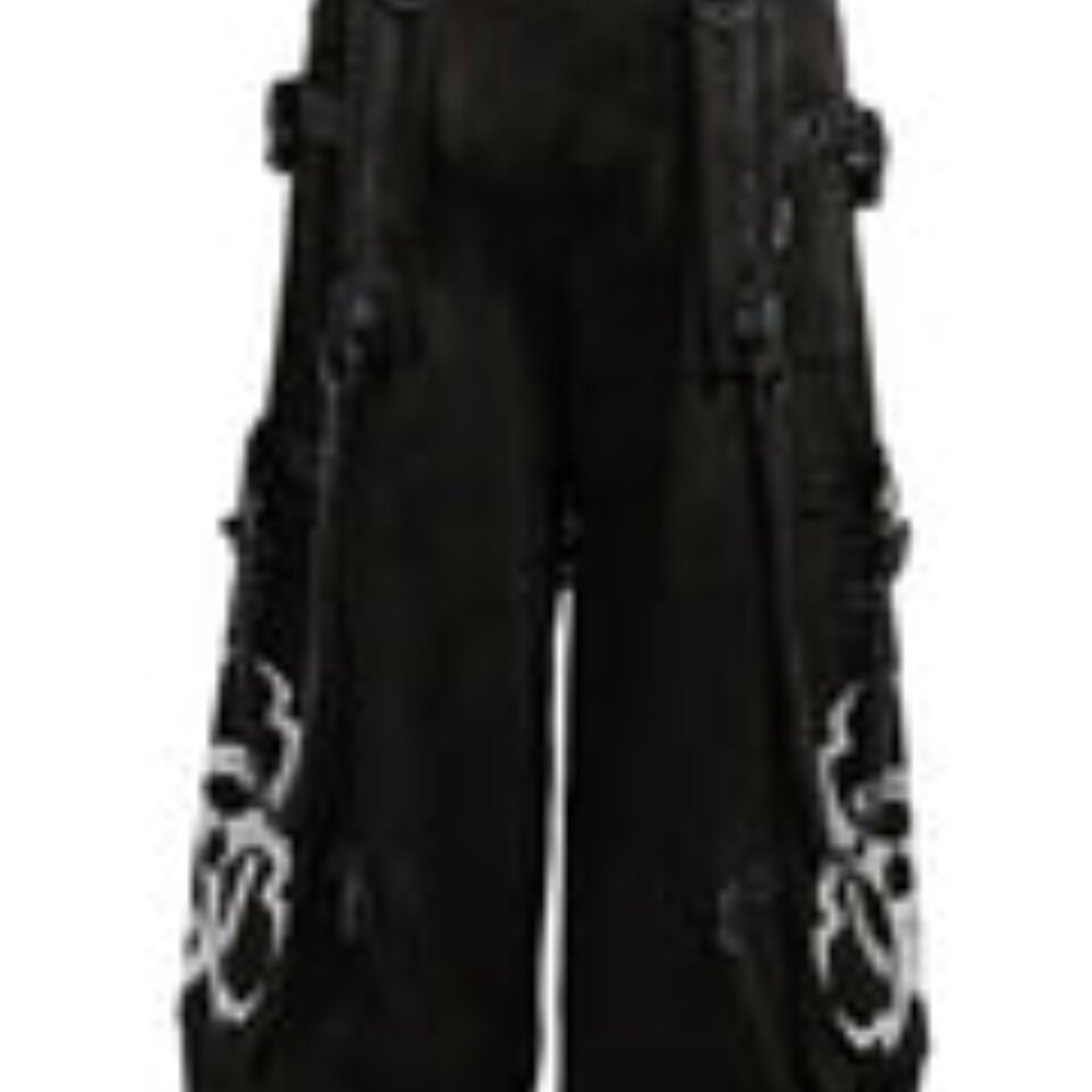 Tripp NYC Metallic Biotech Pants [BLACK/SILVER] Size XL